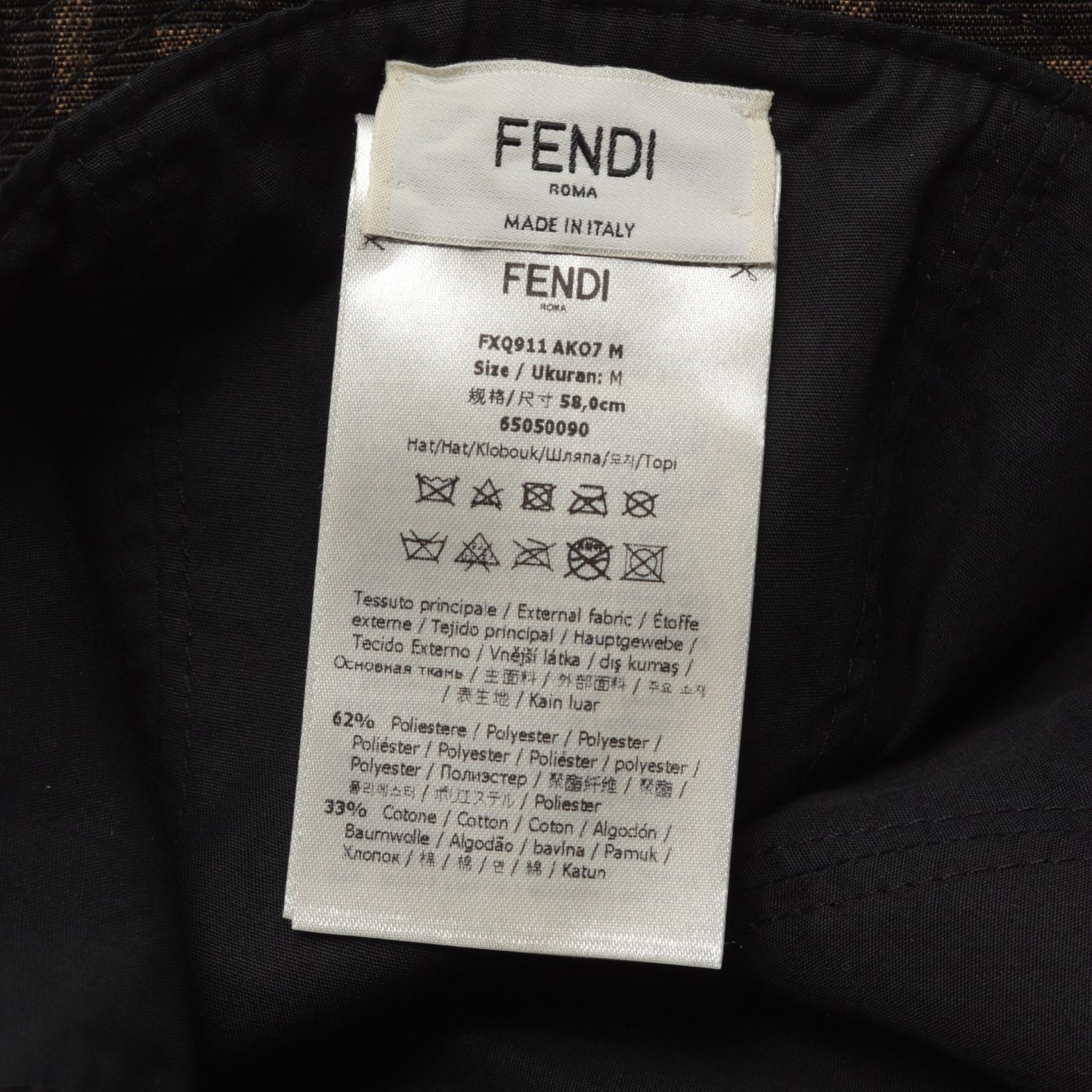 Fendi Zucca Pattern Canvas Hat FXQ911