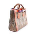 Gucci Diana Small GG Supreme PVC Coated Canvas Leather Handbag