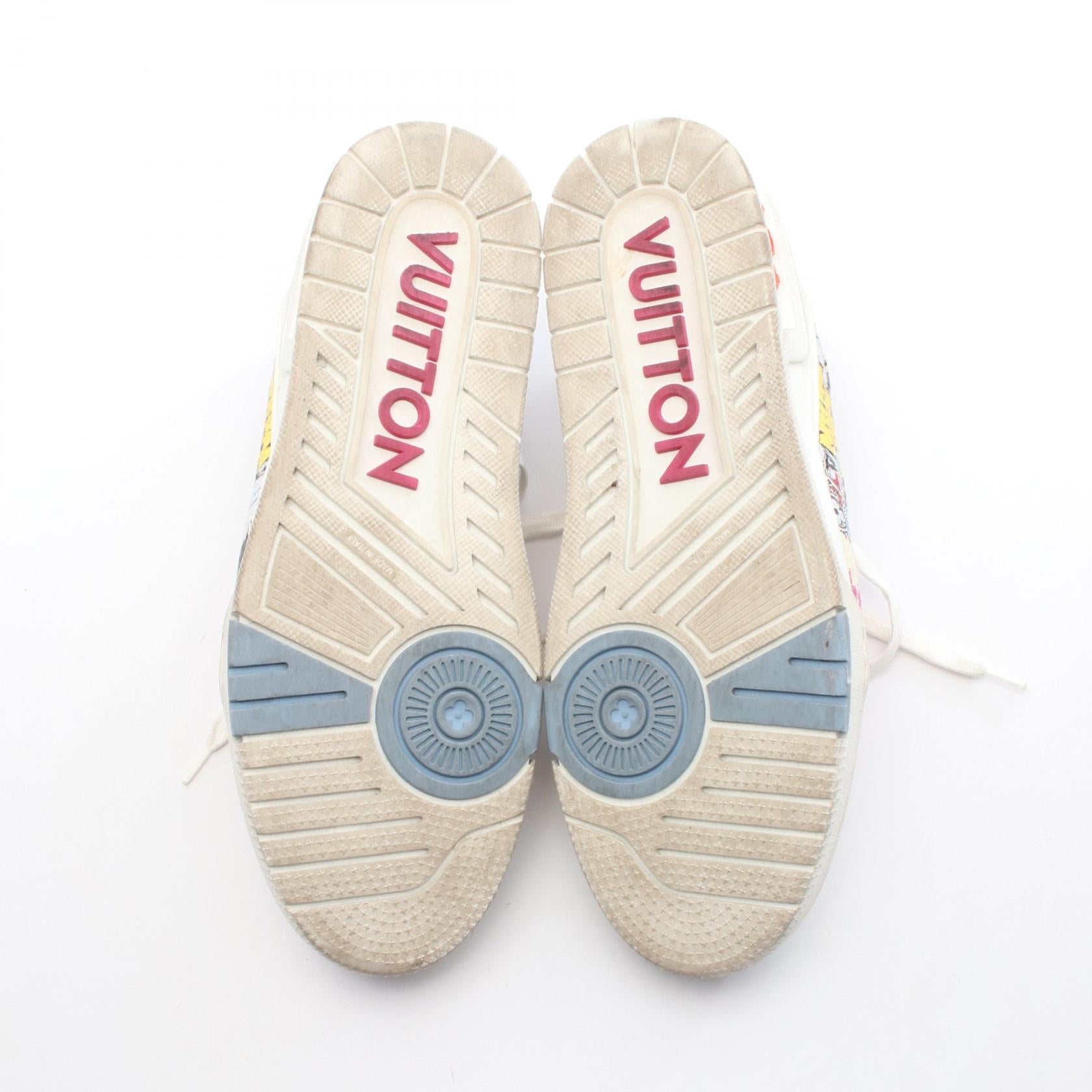 Louis Vuitton LV Trainer Line Comic Print Leather Sneakers