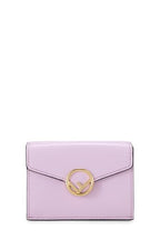 Fendi,  Pink Leather 'F is Fendi' Compact Wallet, Pink