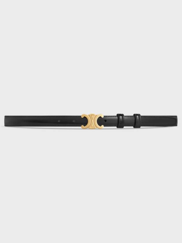 CELINE Triomphe Small Taurillon Leather Belt Black
