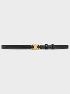 CELINE Triomphe Small Taurillon Leather Belt Black
