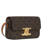 CELINE Triomphe Shoulder Bag Tan