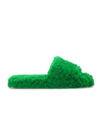 Bottega Veneta Teddy Shearling Slippers Green
