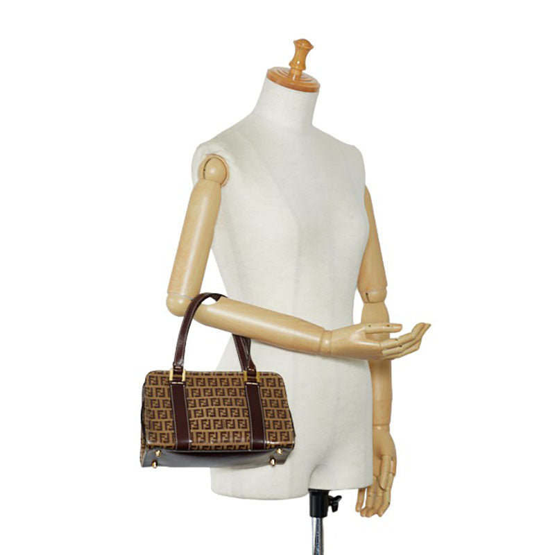 Fendi Zucchino Coated Canvas Handbag - '10s