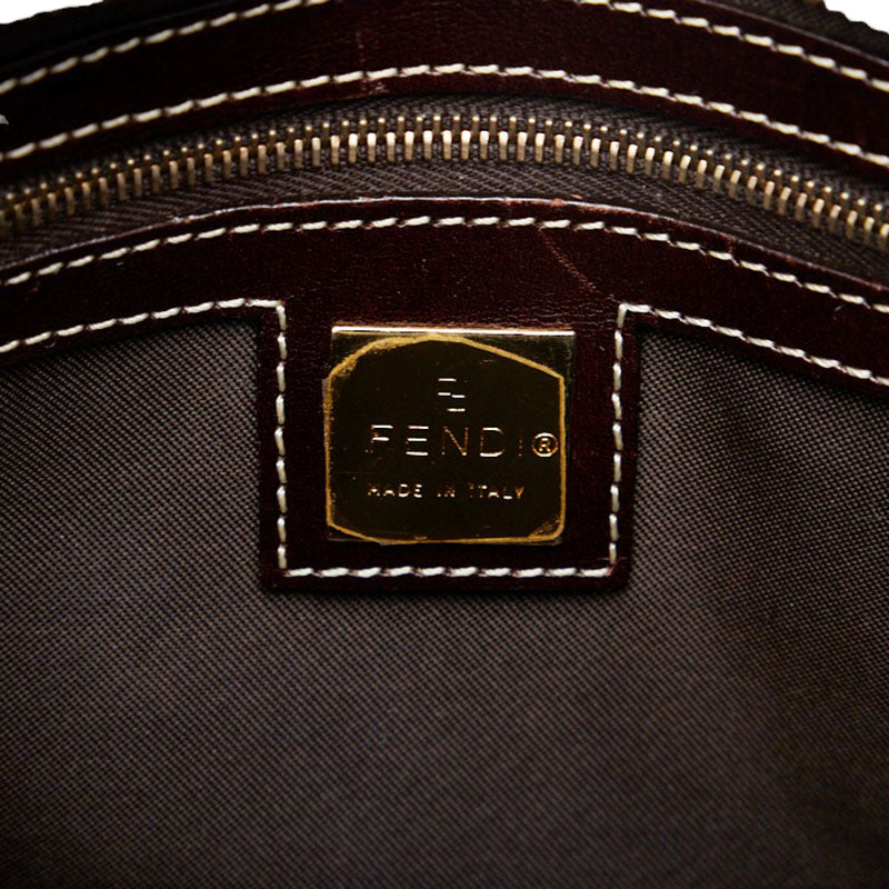 Fendi Zucchino Coated Canvas Handbag - '10s