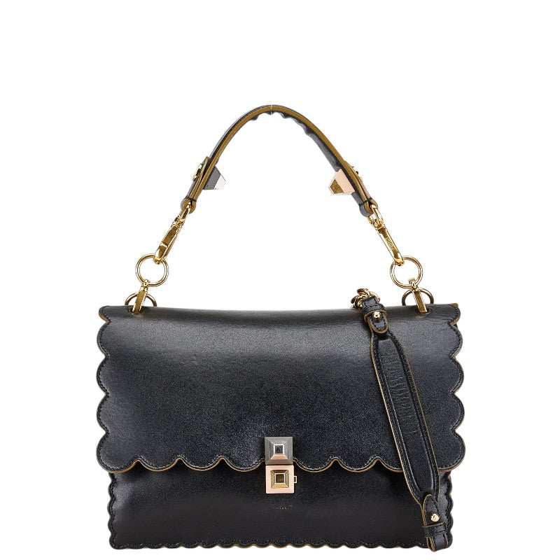 Fendi Leather Kan I Chain Shoulder Bag 8BT283