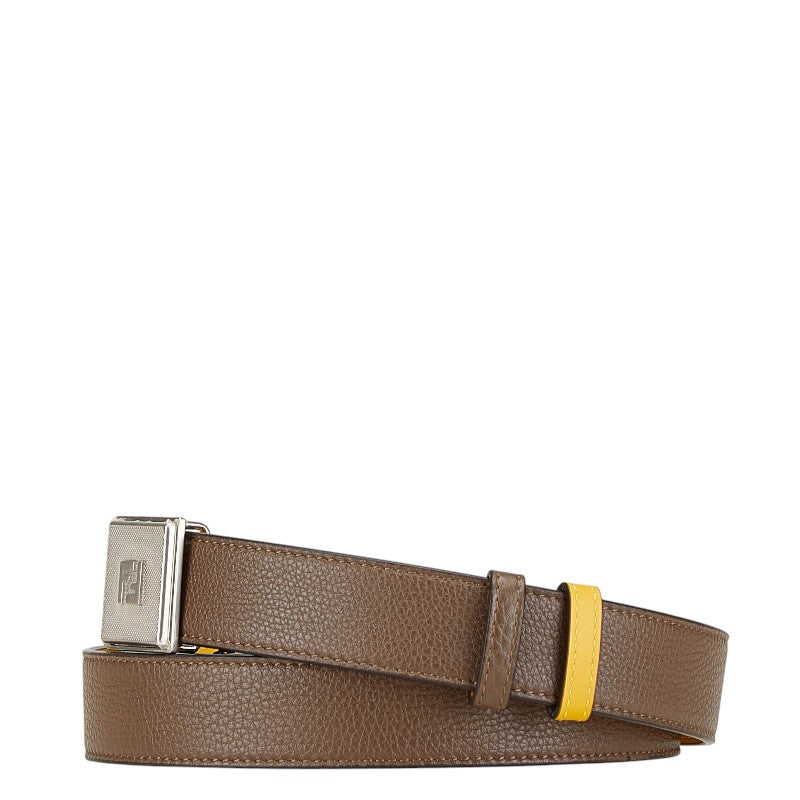 Fendi Leather Reversible FF Logo Belt