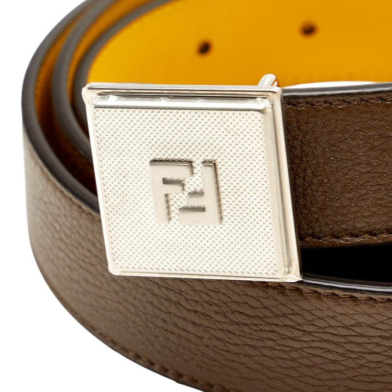 Fendi Leather Reversible FF Logo Belt
