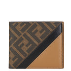 Fendi Zucca Bifold Wallet Compact PVC Leather