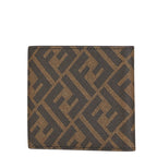 Fendi Zucca Bifold Wallet Compact PVC Leather