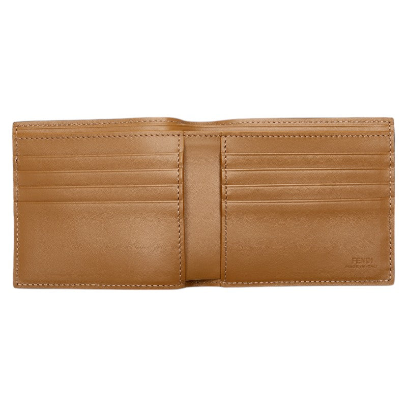 Fendi Zucca Bifold Wallet Compact PVC Leather
