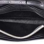SAINT LAURENT - Paris Chain Wallet Crocodile Embossed Leather