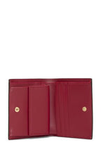 Fendi,  Red Calfskin Leather 'F is Fendi' Compact Wallet, Red