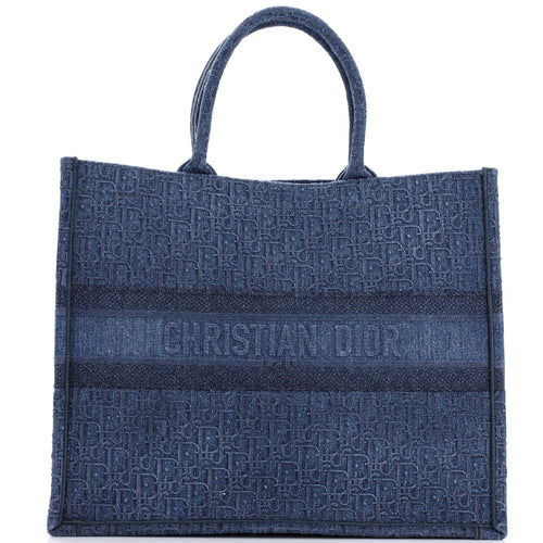 Dior Book Tote Oblique Denim Large