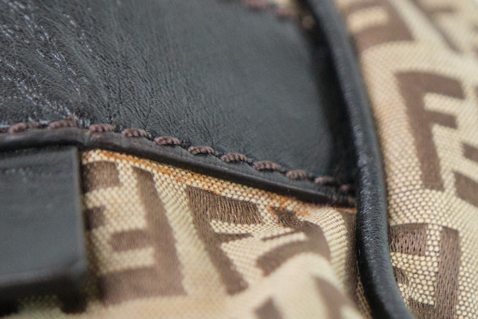 Fendi Zucchino Canvas Handbag - '10s