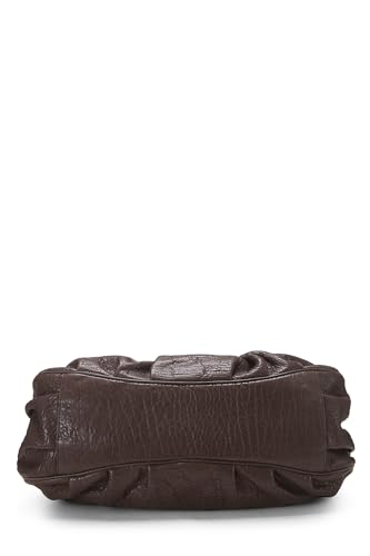 Fendi,  Brown Leather Mia Hobo Large, Brown