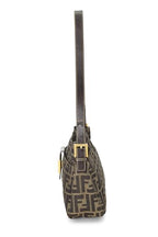 Fendi,  Brown Zucca Canvas Shoulder Bag, Brown