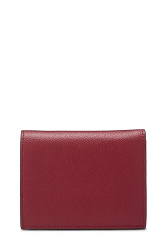Fendi,  Red Calfskin Leather 'F is Fendi' Compact Wallet, Red