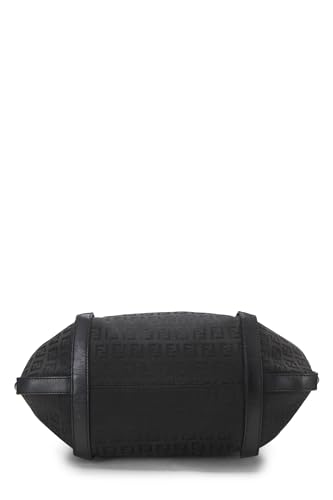 Fendi,  Black Zucchino Canvas Tote Small, Black