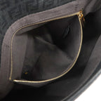 FENDI Zucchino Mamma Baguette PVC Leather Bag Black 8BR001