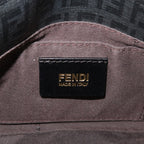 FENDI Zucchino Mamma Baguette PVC Leather Hand Bag Black 8BR180