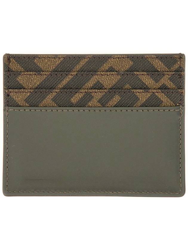 Fendi FF Square Leather Card Wallet Grey