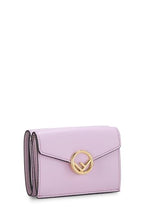 Fendi,  Pink Leather 'F is Fendi' Compact Wallet, Pink