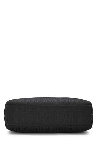 Fendi,  Black Zucchino Canvas Tote Small, Black