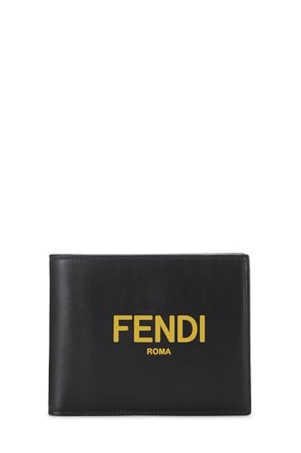 Fendi,  Black Leather Wallet, Black