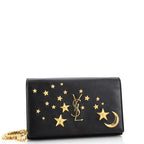 SAINT LAURENT - Classic Monogram Wallet on Chain Embellished