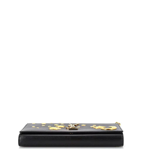SAINT LAURENT - Classic Monogram Wallet on Chain Embellished
