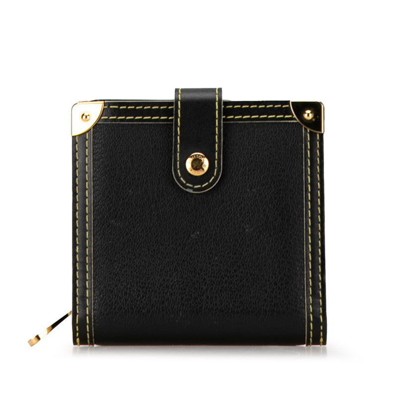 Louis Vuitton Suhali Compact Zip Long Wallet M91828 Black Leather