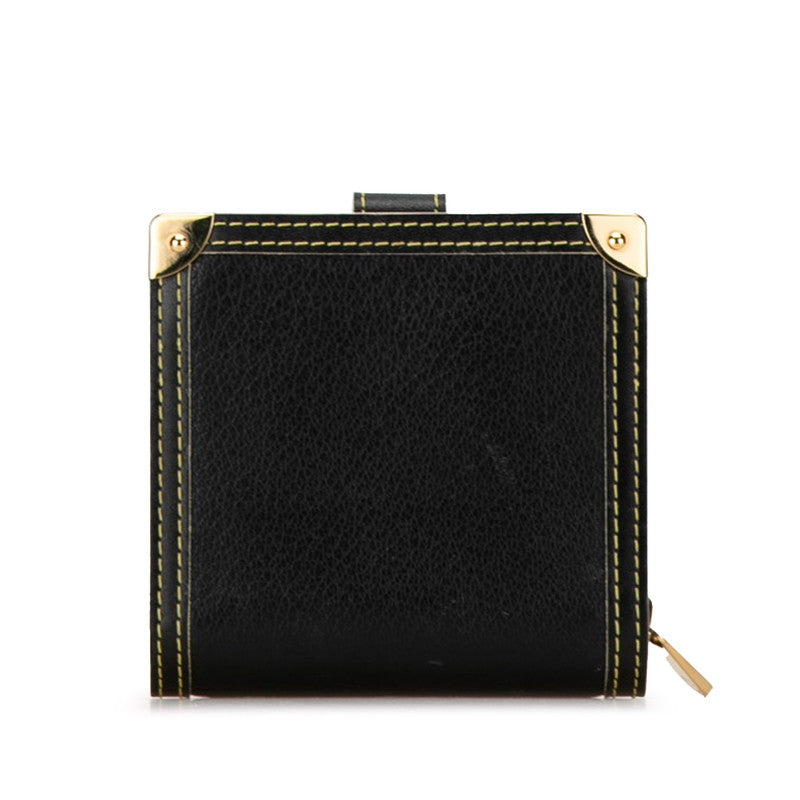 Louis Vuitton Suhali Compact Zip Long Wallet M91828 Black Leather