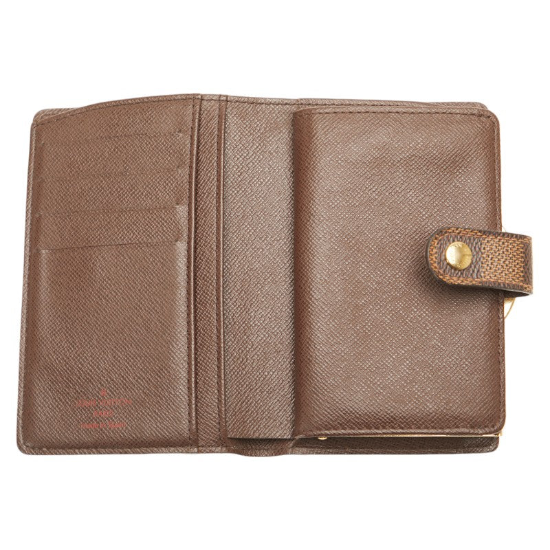 Louis Vuitton Damier Ebene Bifold Wallet N61664 Brown PVC