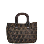Fendi Zucca Mini Tote Bag Canvas Leather