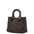 Fendi Zucca Mini Tote Bag Canvas Leather