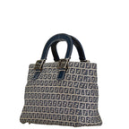 Fendi Zucchino Canvas Leather Handbag 26793