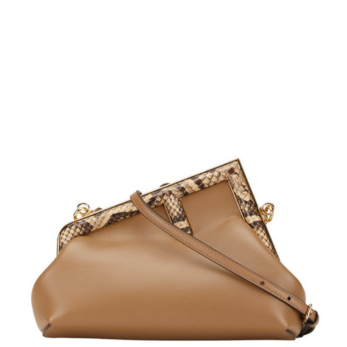 Fendi Leather Small Python Embossed 2WAY Bag