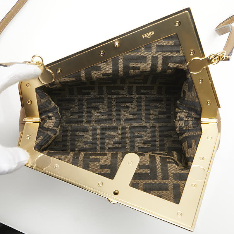 Fendi Leather Small Python Embossed 2WAY Bag
