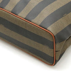 Fendi Pequin Stripe Tote Bag PVC/Leather