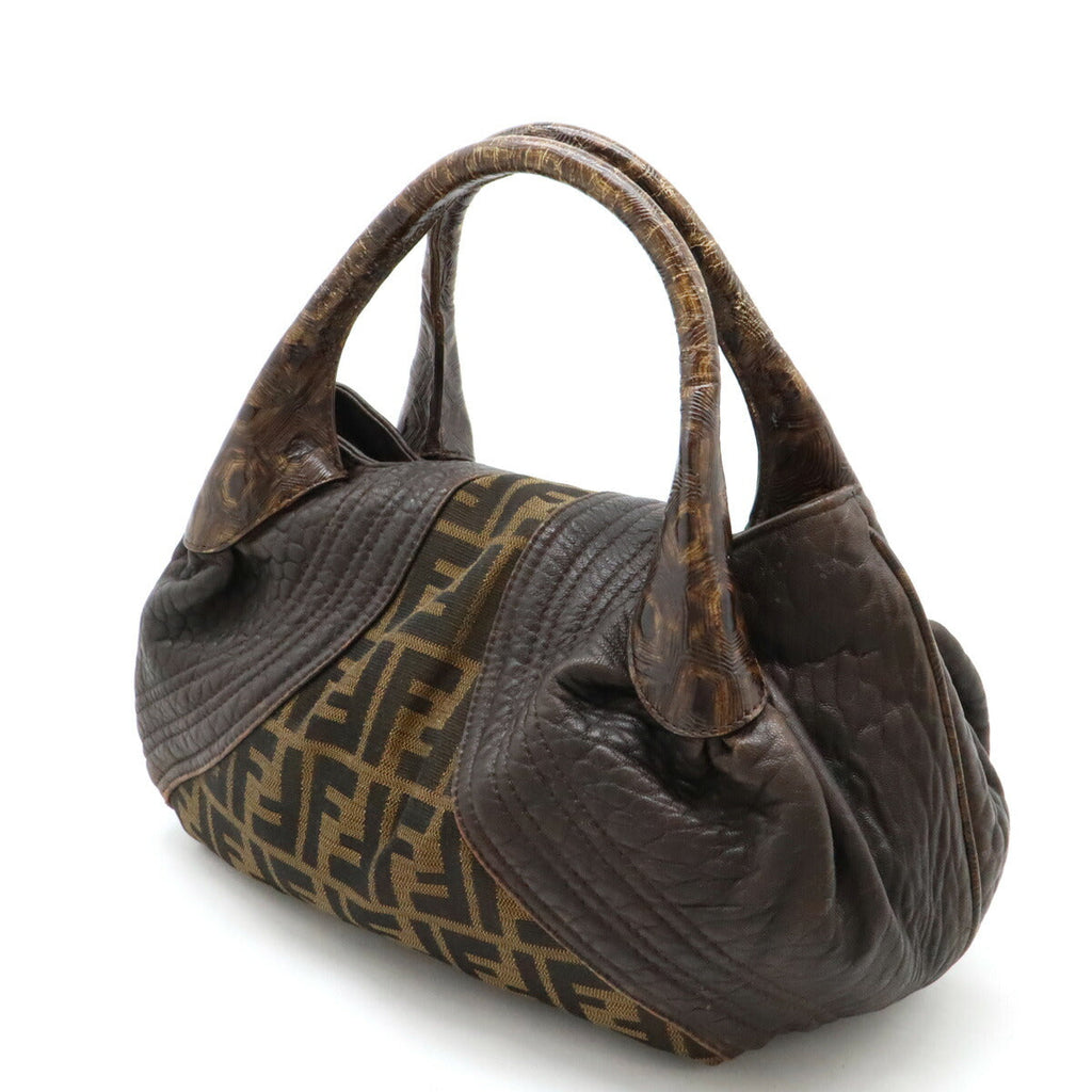 Fendi Zucca Spy Bag Nylon Canvas Leather