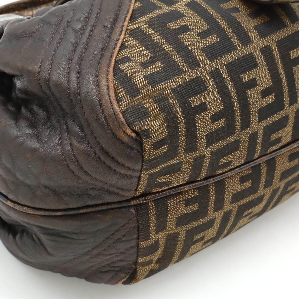 Fendi Zucca Spy Bag Nylon Canvas Leather