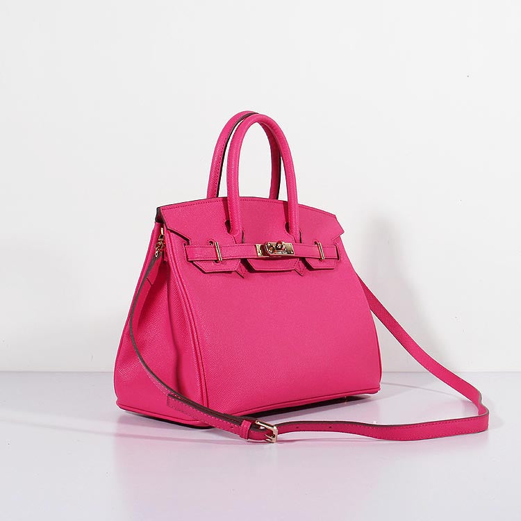 Hermes 30cm Birkin Bag Epsom Leather With Strap Rose Tyrien Gold