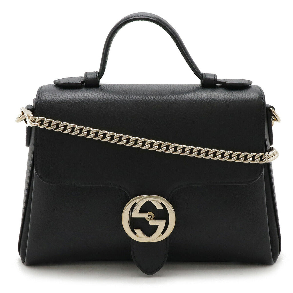 Gucci Interlocking G Leather 2way Shoulder Bag