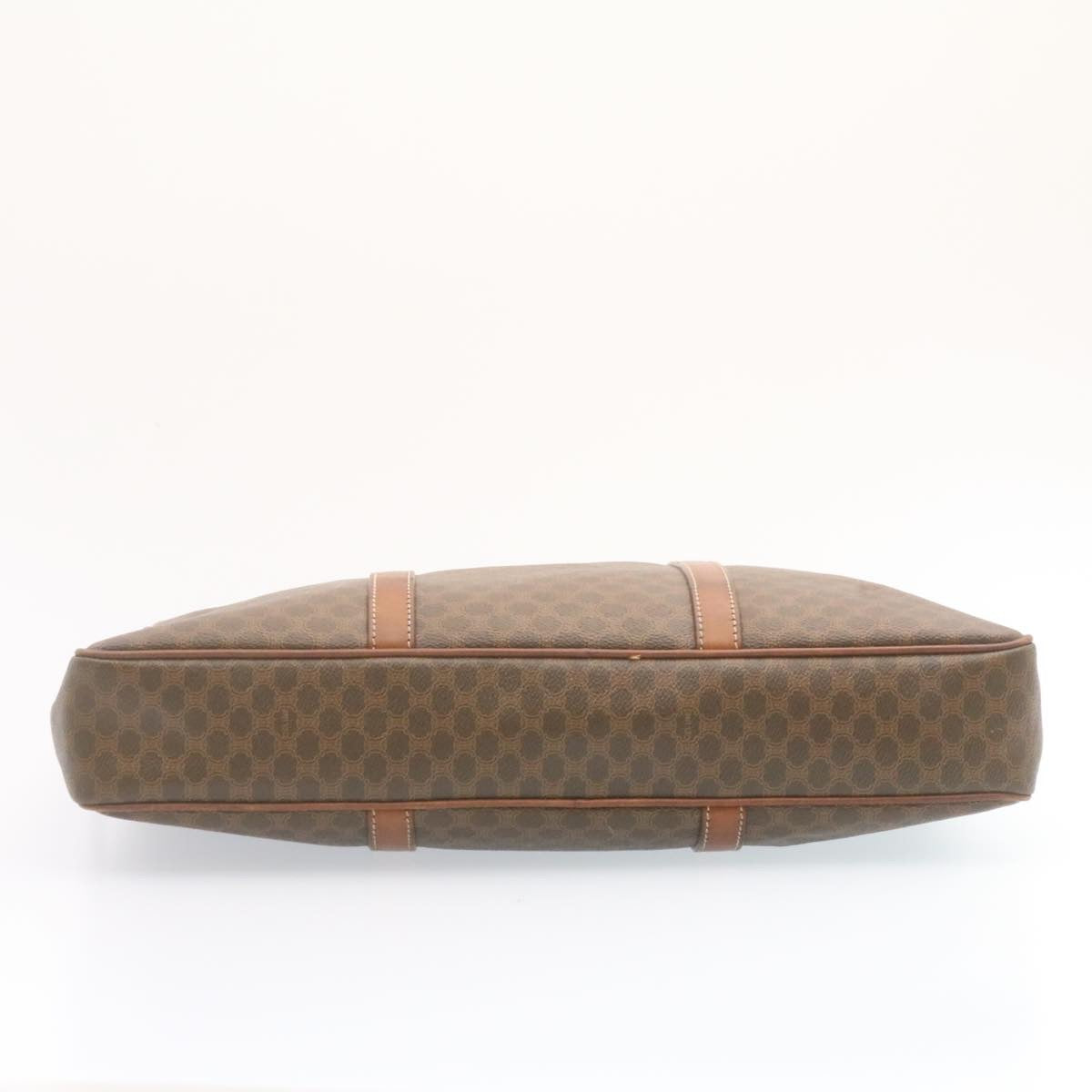 CELINE Macadam Canvas Hand Bag PVC Leather Brown  22577