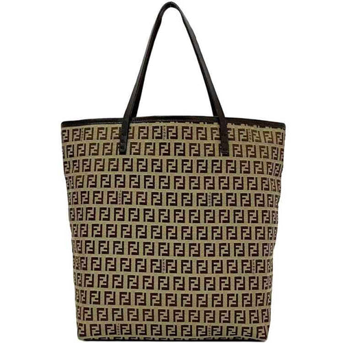 Fendi   Canvas Leather Tote Bag ()