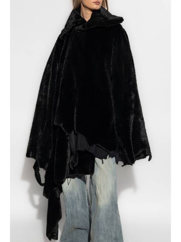 Balenciaga Balenciaga Asymmetrical Cut Faux Fur, Women's, Black