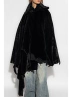 Balenciaga Balenciaga Asymmetrical Cut Faux Fur, Women's, Black