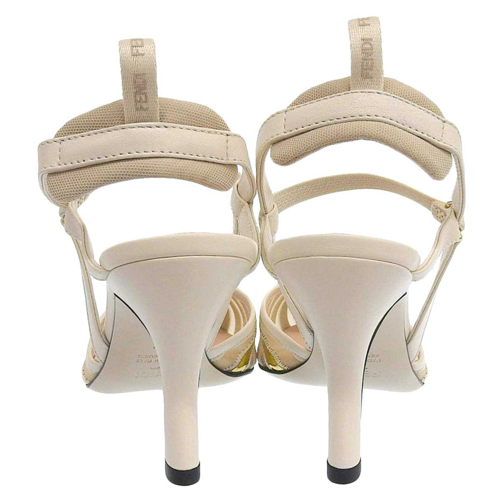 Fendi Beige Gold Colibri High Heel Pumps